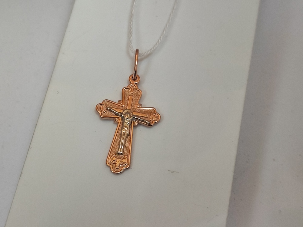 ПОДВЕСКА КРЕСТ БЕЗ КАМНЯ (Au 585)