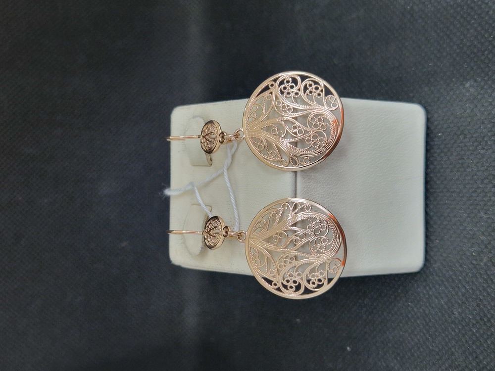 СБКМ585 СЕРЬГИ БЕЗ КАМНЯ (Au 585)