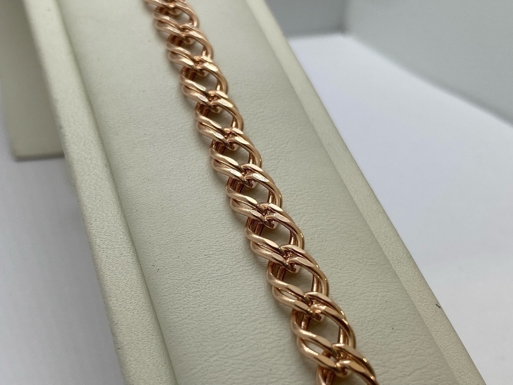 БРАСЛЕТ ПУСТОТЕЛЫЙ Ромб двойной (Au 585)