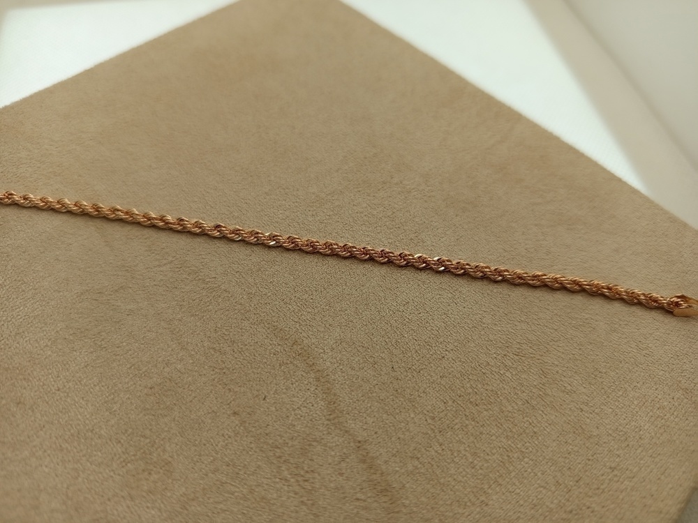 БРАСЛЕТ ПУСТОТЕЛЫЙ Веревка (Au 585)