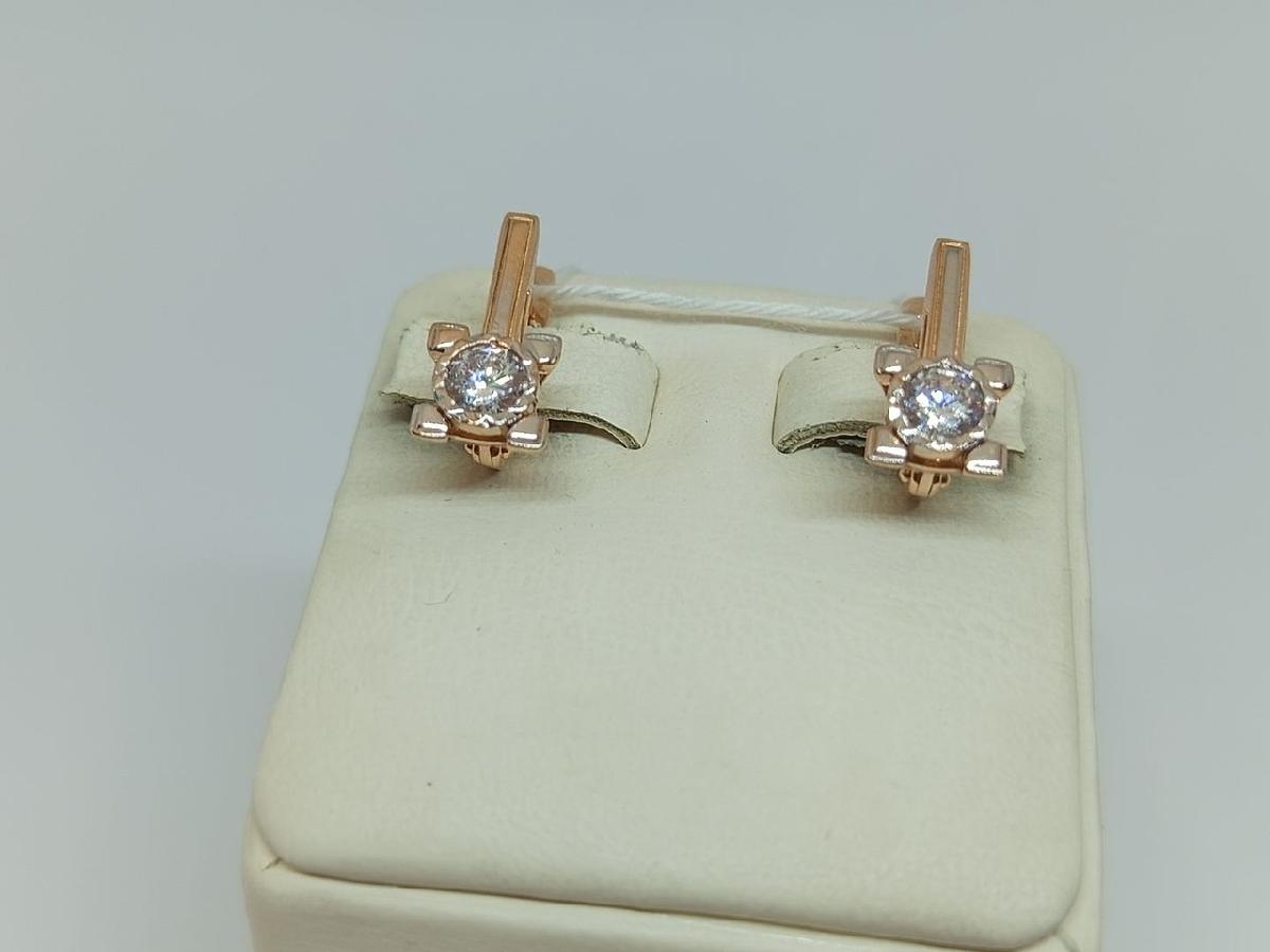 СЕРЬГИ С КАМНЕМ (Au 585)