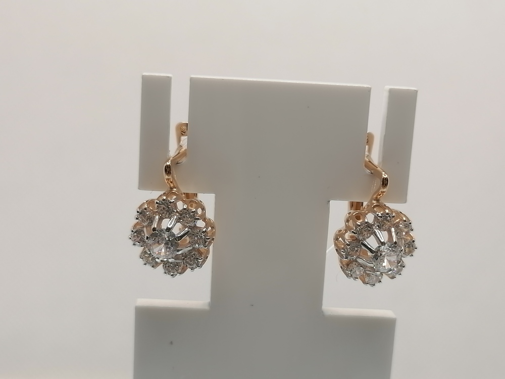 029795 СЕРЬГИ С КАМНЯМИ (Au 585)