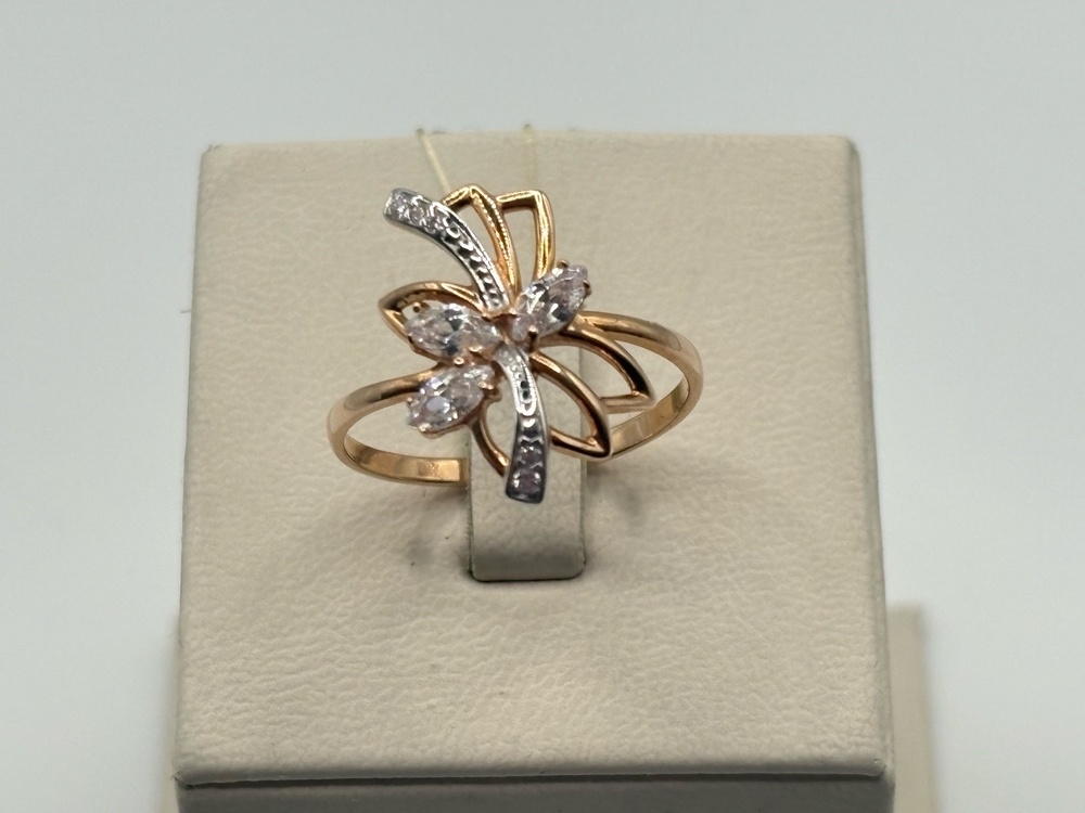 КОЛЬЦО С КАМНЯМИ (Au 585)