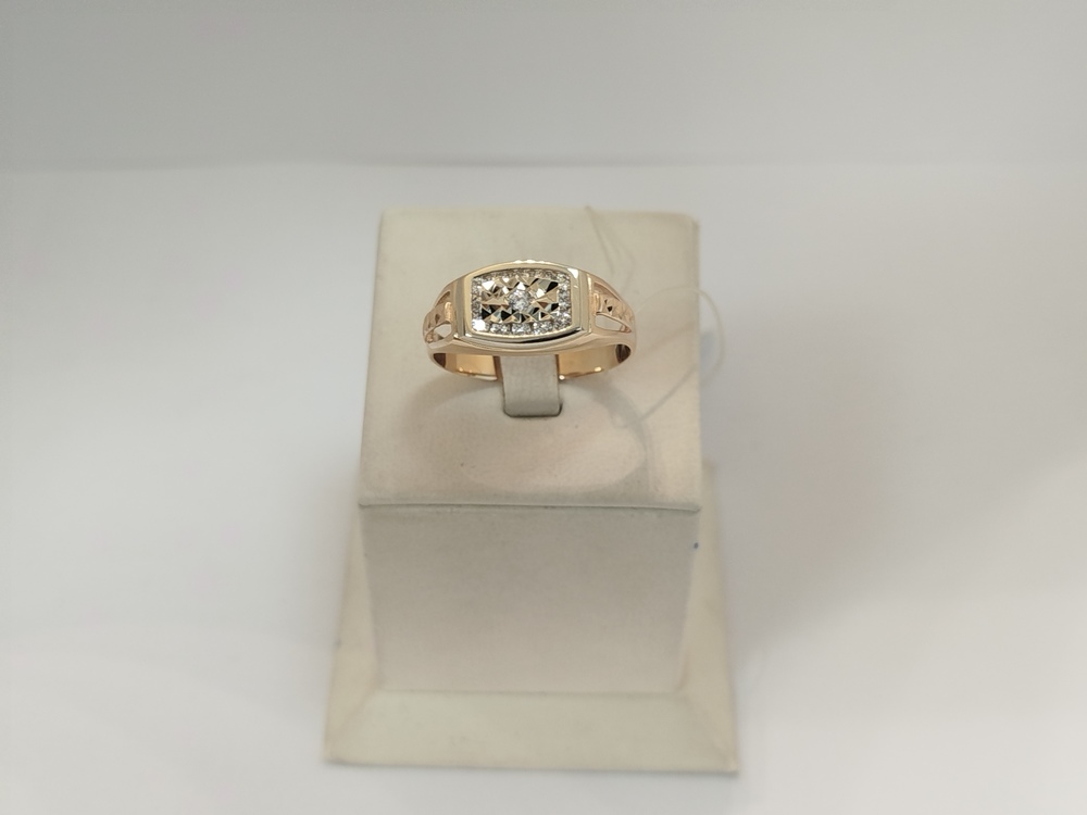 КОЛЬЦО С КАМНЯМИ (Au 585)