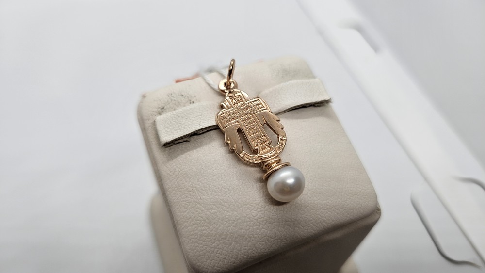 ПОДВЕСКА ИКОНА С КАМНЕМ (Au 585)