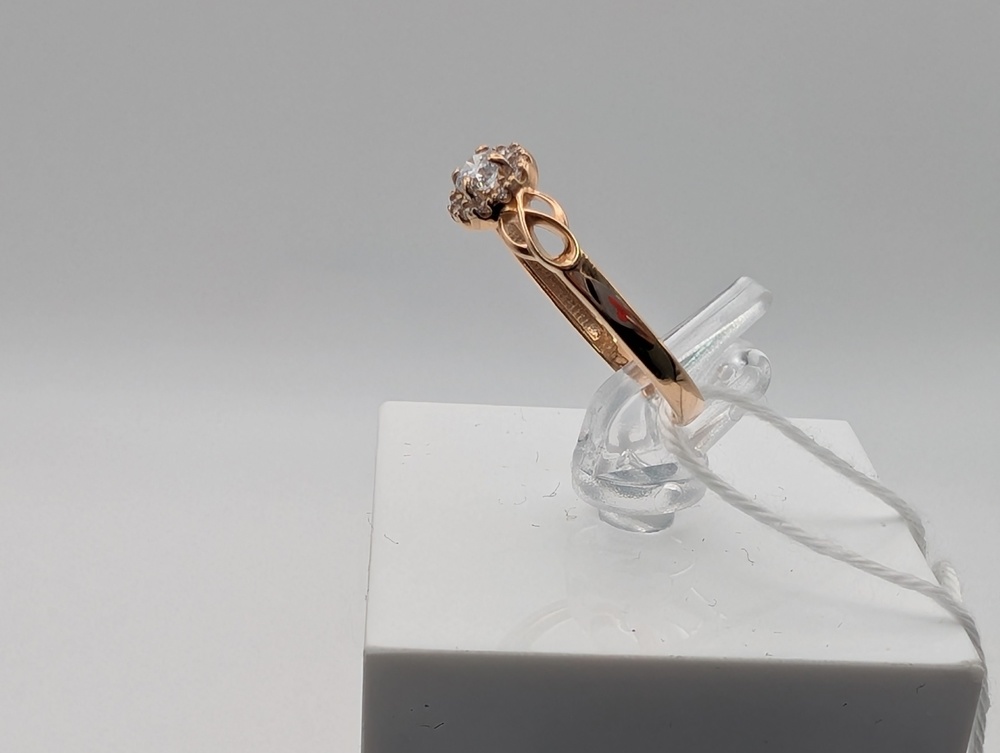 КОЛЬЦО С КАМНЯМИ (Au 585)