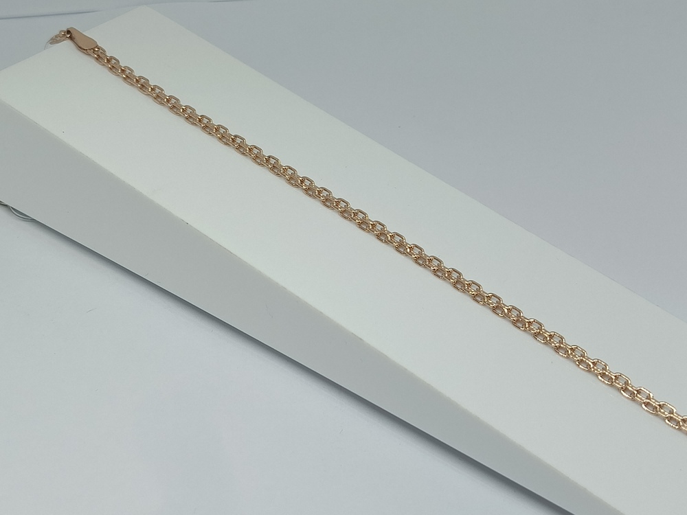 БРАСЛЕТ ПУСТОТЕЛЫЙ Бисмарк машинный (Au 585)