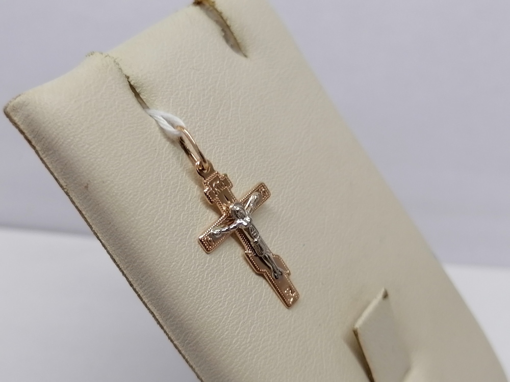 ПОДВЕСКА КРЕСТ БЕЗ КАМНЯ (Au 585)