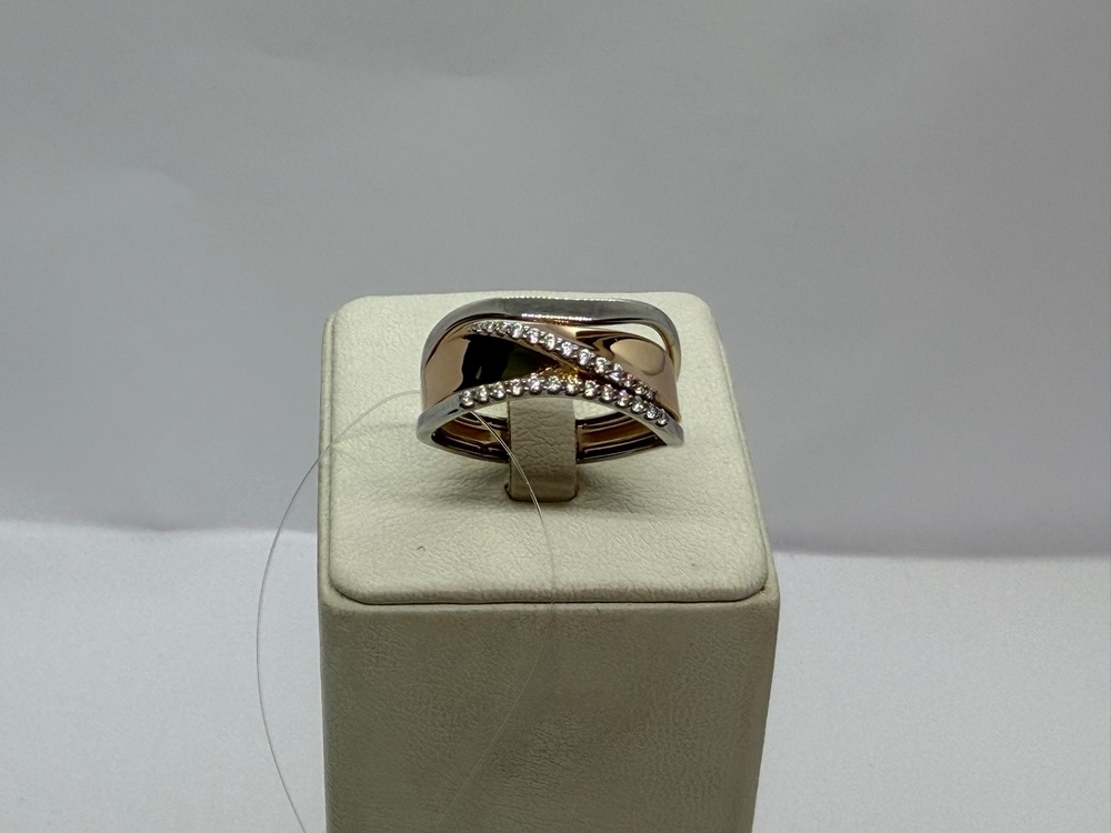 КОЛЬЦО С КАМНЯМИ (Au 585)