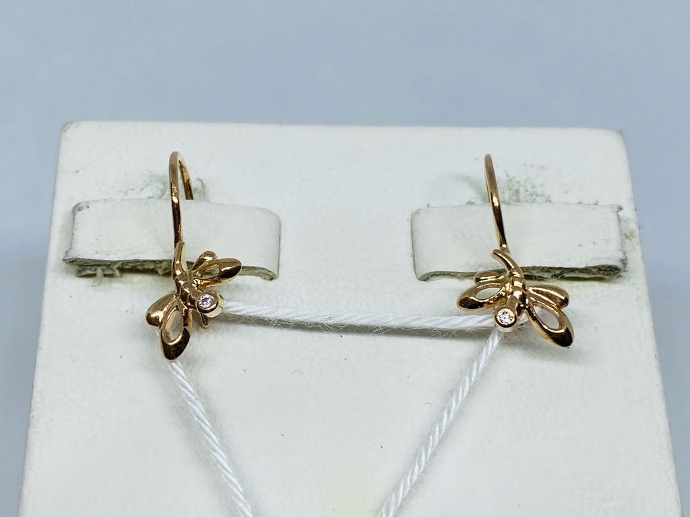 СЕРЬГИ С КАМНЕМ (Au 585)