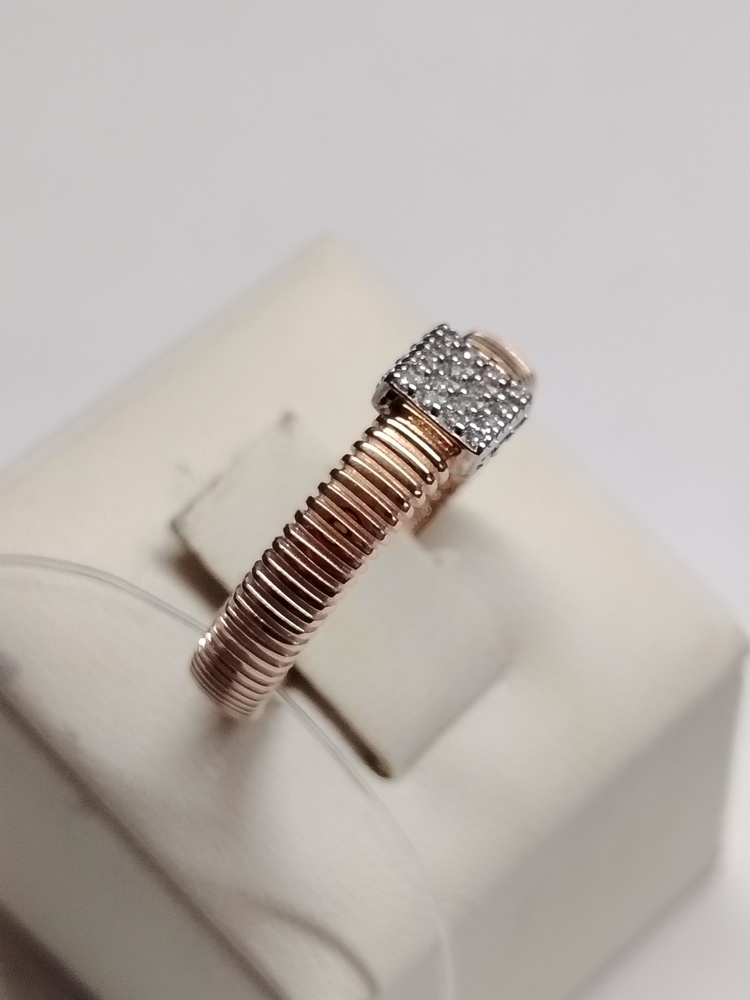 КОЛЬЦО С КАМНЯМИ (Au 585)