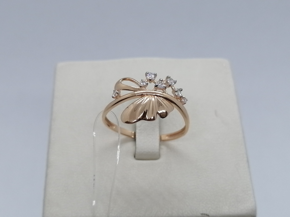 КОЛЬЦО С КАМНЯМИ (Au 585)