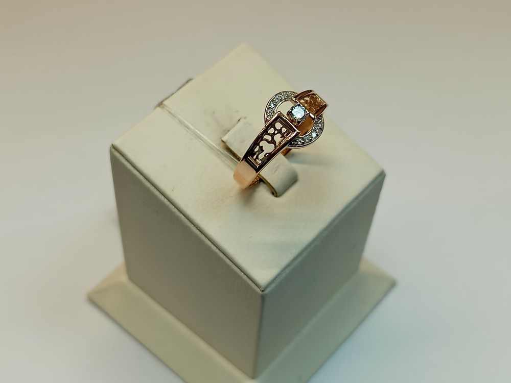 КОЛЬЦО С КАМНЯМИ (Au 585)