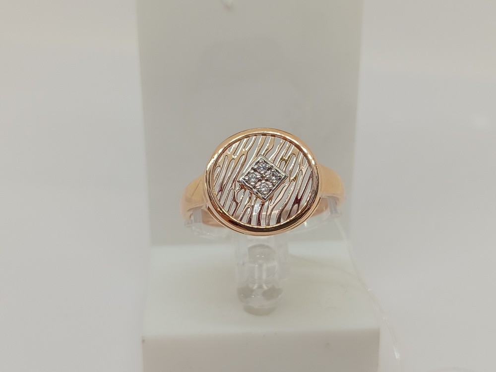 КОЛЬЦО С КАМНЯМИ (Au 585)