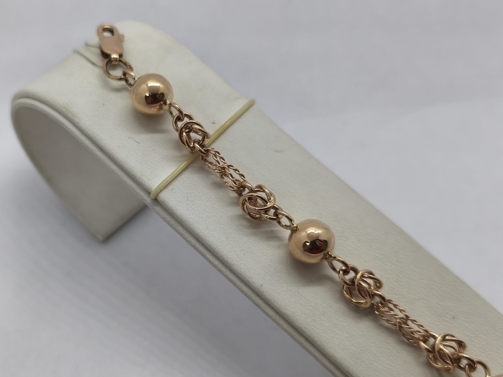 БРАСЛЕТ ПУСТОТЕЛЫЙ Фантазия (Au 585)