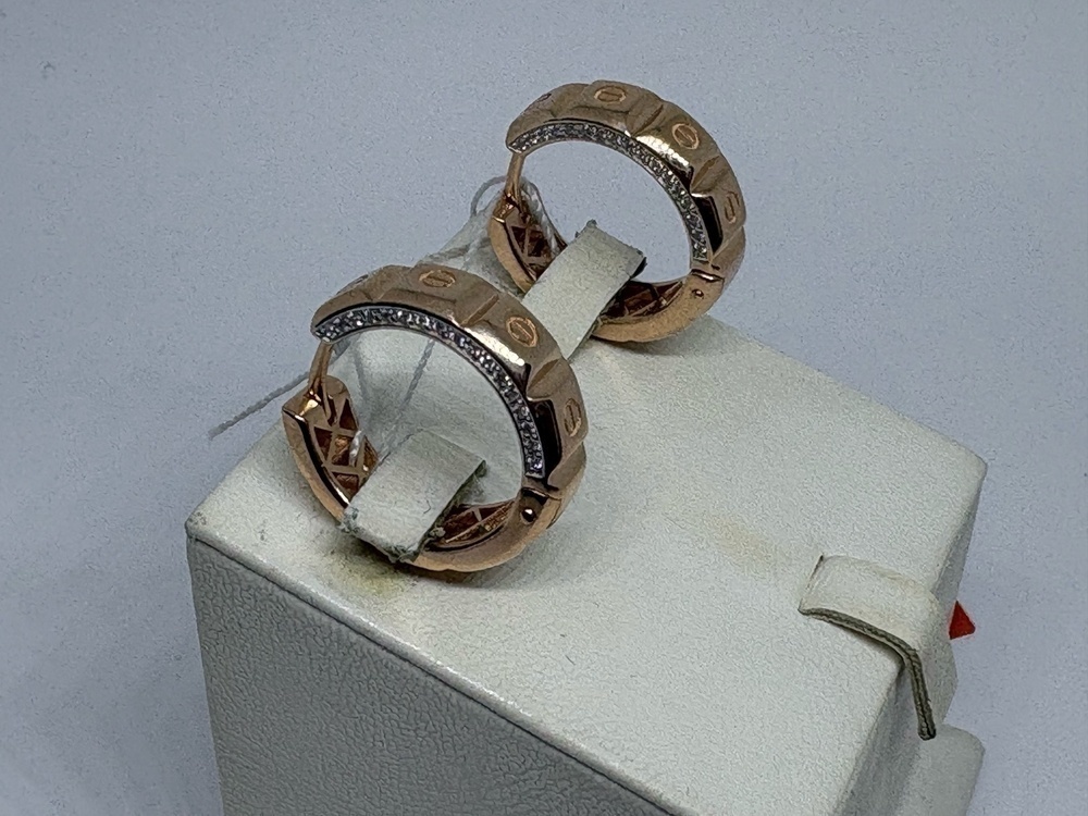 СКМИ585 СЕРЬГИ С КАМНЯМИ (Au 585)