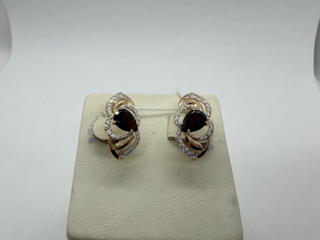 СКМИ585 СЕРЬГИ С КАМНЯМИ (Au 585)