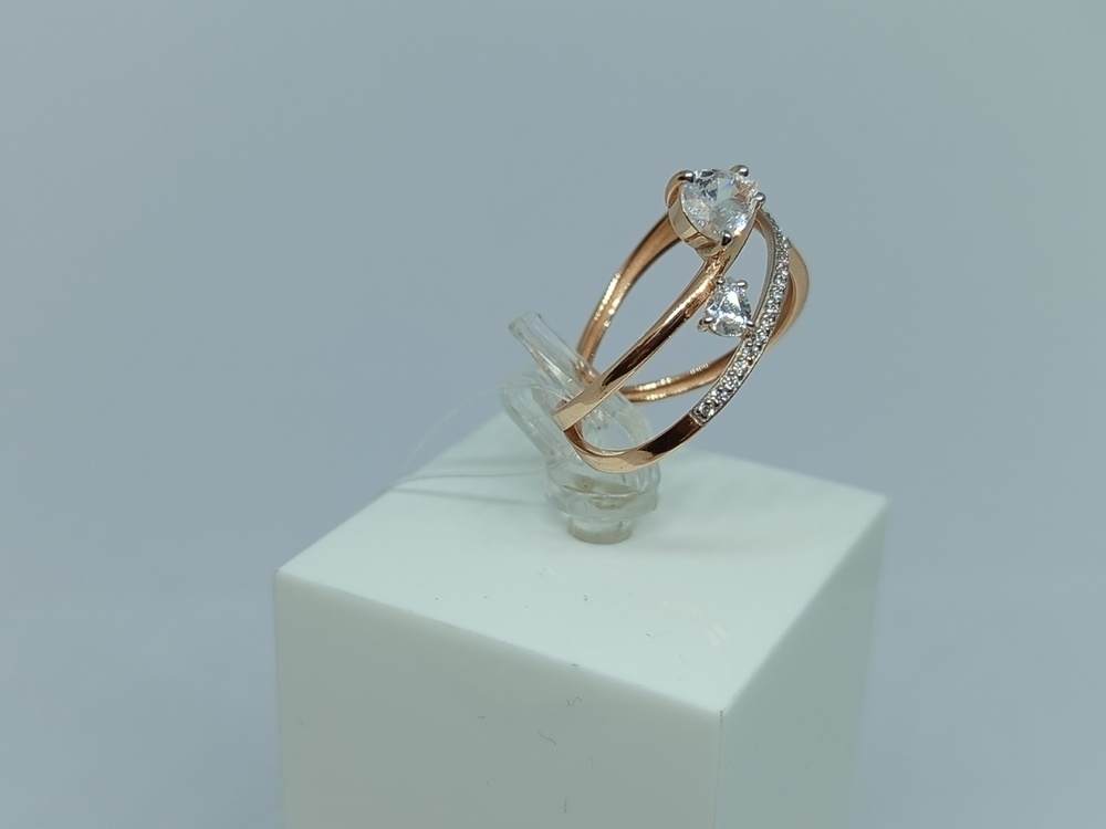 КОЛЬЦО С КАМНЯМИ (Au 585)