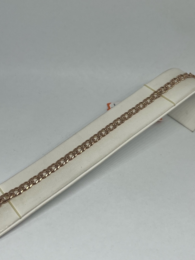 БРАСЛЕТ ПОЛНОВЕСНЫЙ Ромб двойной Au 585