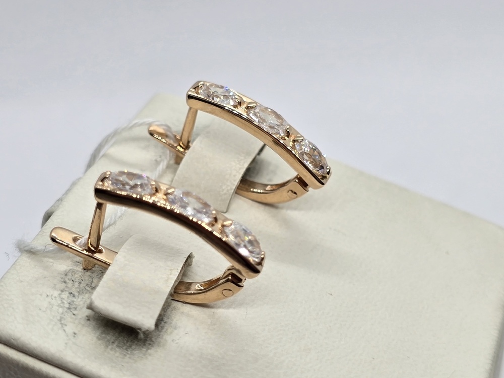 СКМИ585 СЕРЬГИ С КАМНЯМИ (Au 585)