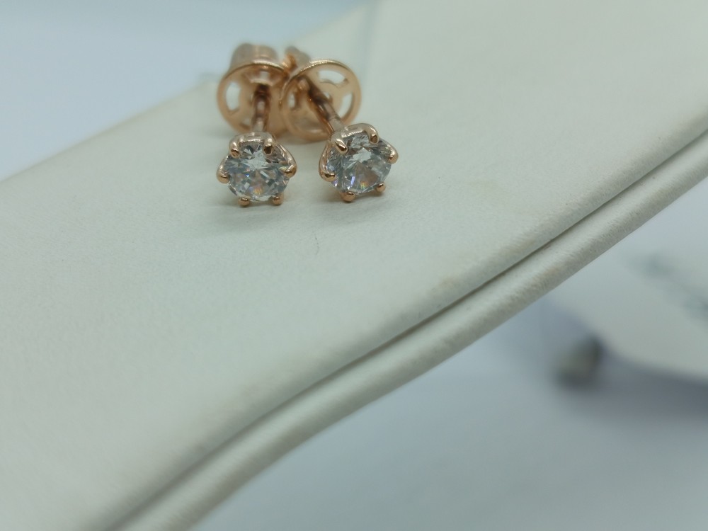 СЕРЬГИ ПУСЕТЫ с камнем (Au 585)