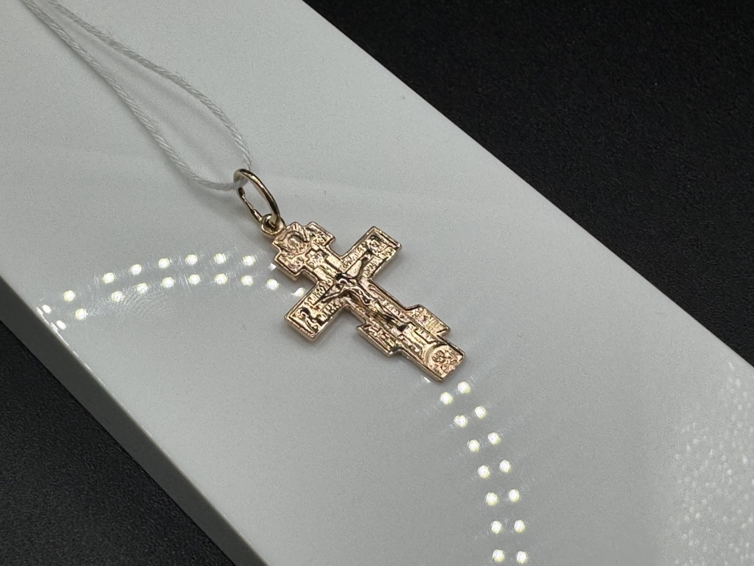 ПОДКБК585 ПОДВЕСКА КРЕСТ БЕЗ КАМНЯ (Au 585)