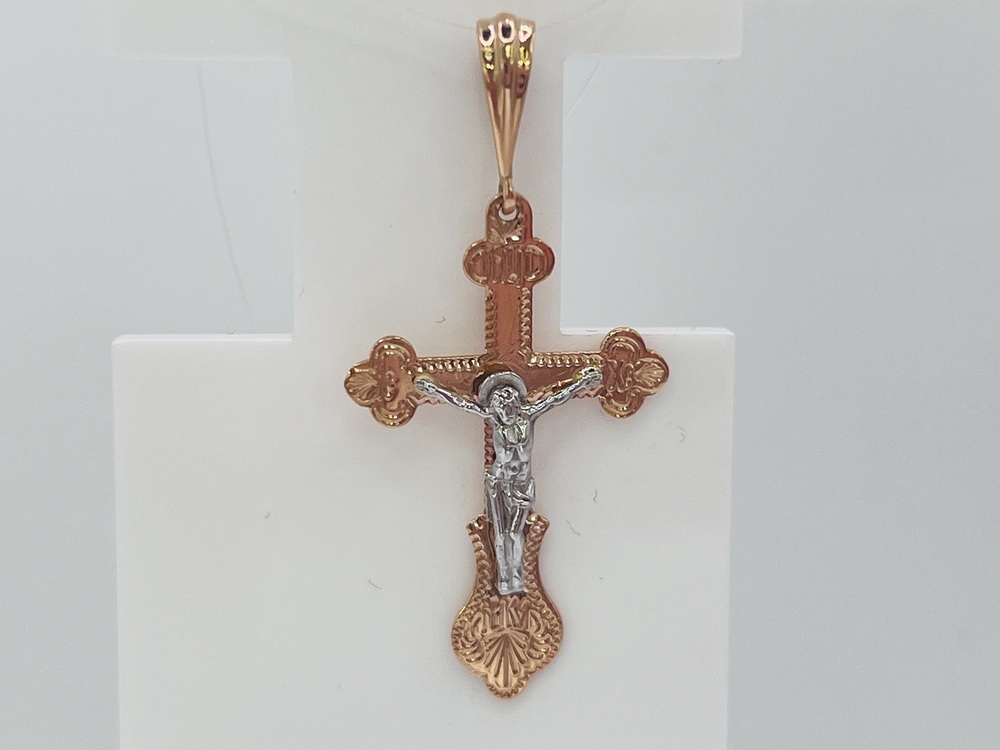 810-00022-10-00-00-02 ПОДВЕСКА КРЕСТ без камня (Au 585)