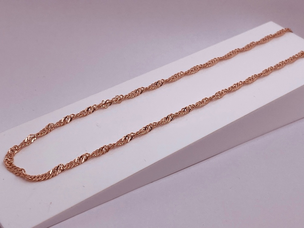 ЦЕПЬ ПУСТОТЕЛАЯ Сингапур (Au 585)