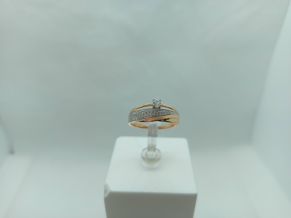 КОЛЬЦО С КАМНЯМИ (Au 585)