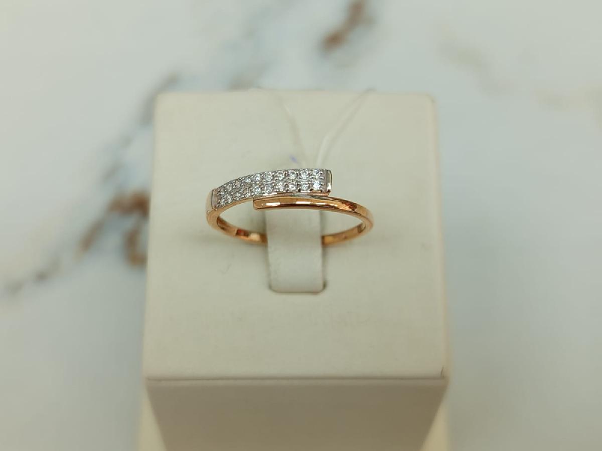 КОЛЬЦО С КАМНЯМИ (Au 585)