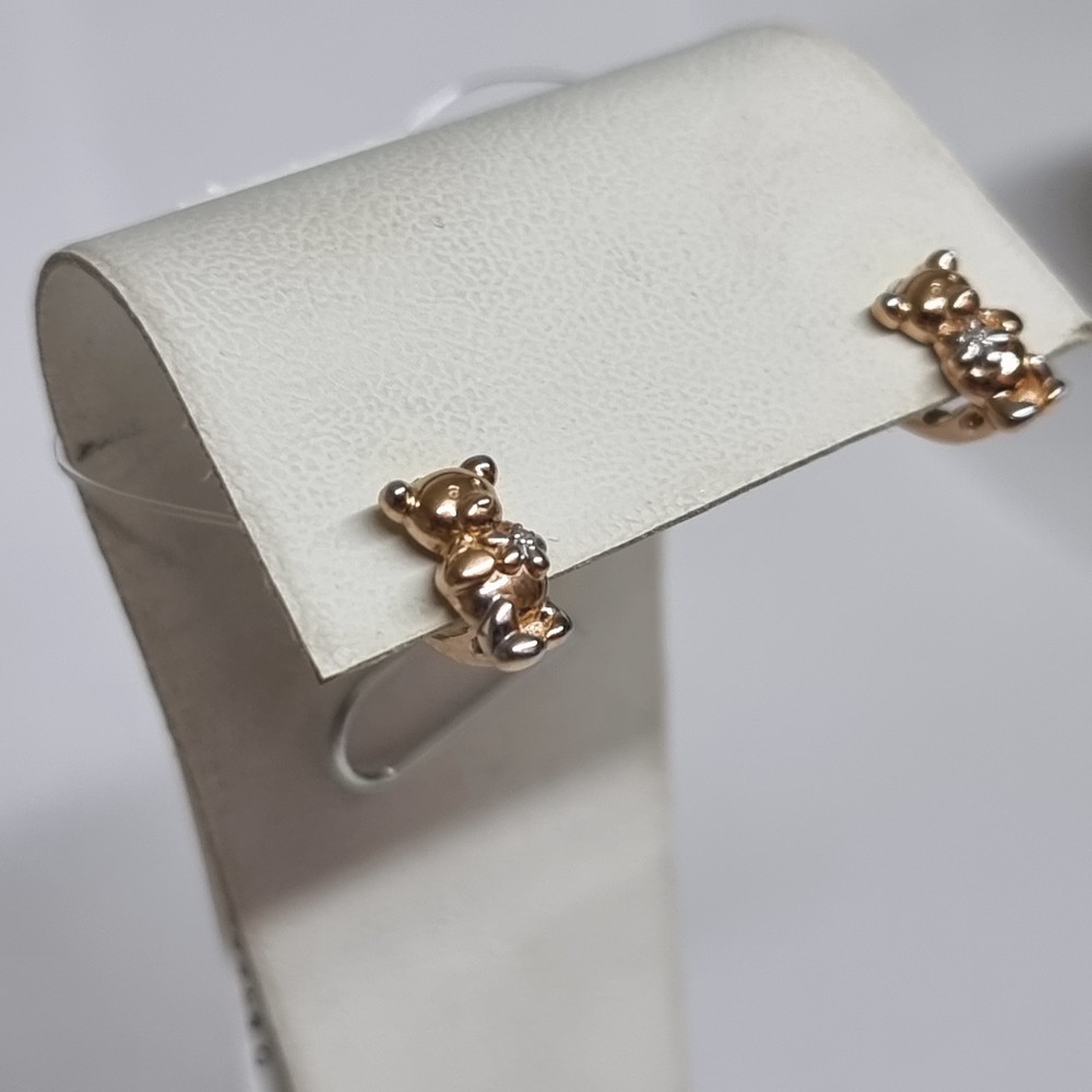 02-7801 СЕРЬГИ С КАМНЕМ (Au 585)