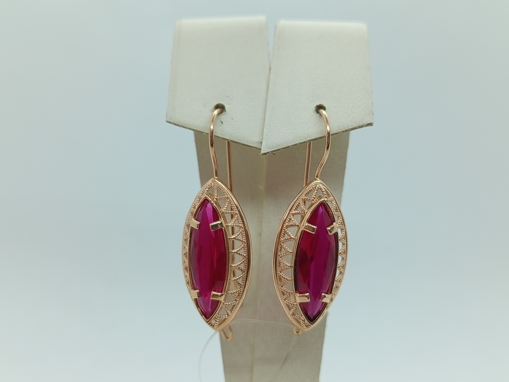 СЕРЬГИ С КАМНЕМ (Au 585)