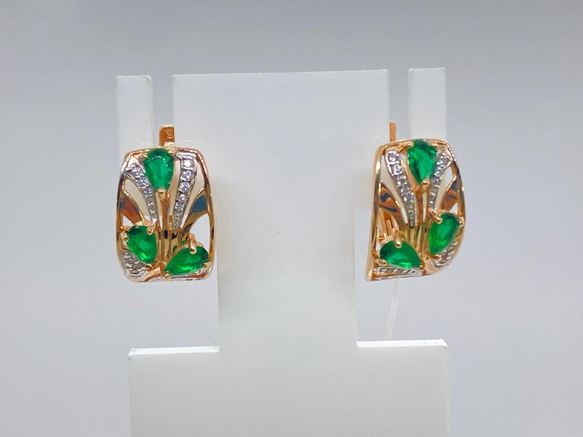 СЕРЬГИ С КАМНЯМИ (Au 585)