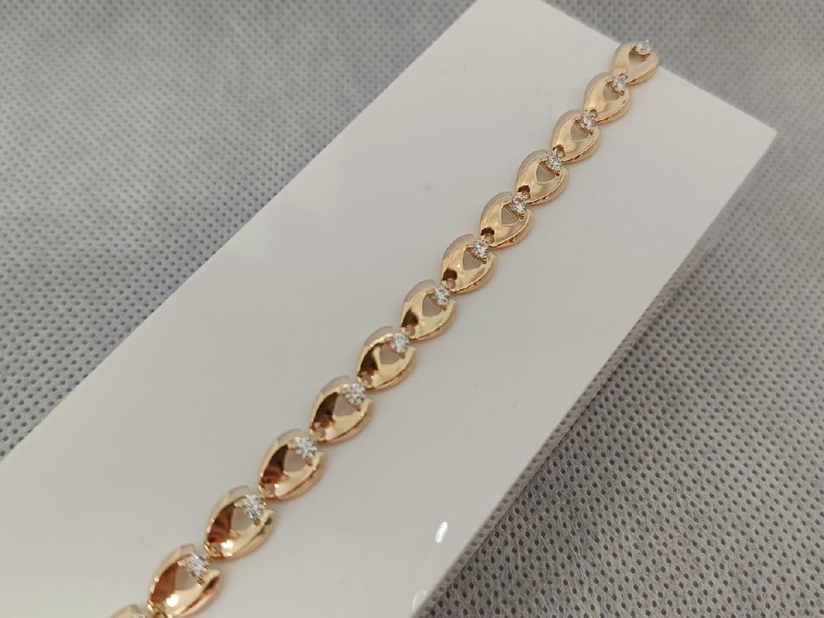 Б585 БРАСЛЕТ С КАМНЯМИ (Au 585)