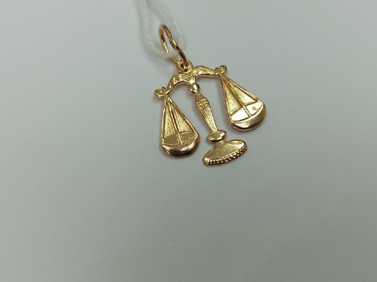 ПОДВЕСКА ЗНАК ЗОДИАКА ВЕСЫ Au 585