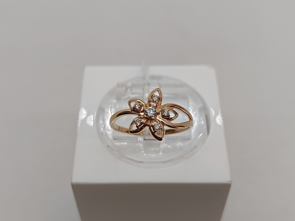 КОЛЬЦО С КАМНЯМИ (Au 585)