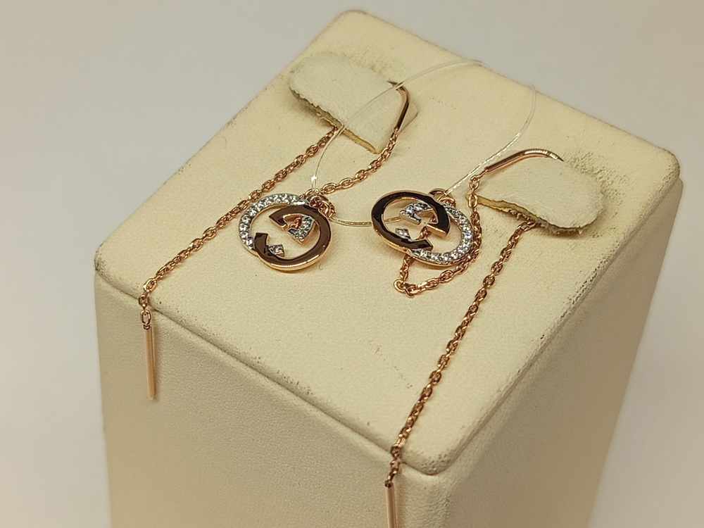 СЕРЬГИ С КАМНЯМИ (Au 585)