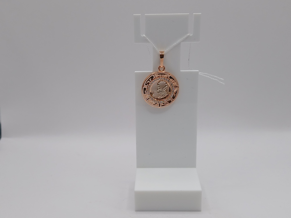 КрСВП/скр/Ф ПОДВЕСКА ЗНАК ЗОДИАКА СКОРПИОН (Au 585)