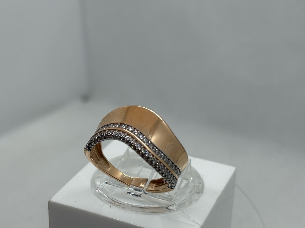 КОЛЬЦО С КАМНЯМИ (Au 585)