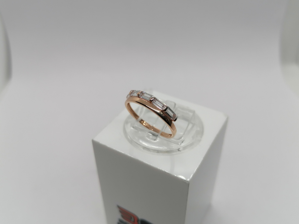 КОЛЬЦО С КАМНЯМИ (Au 585)