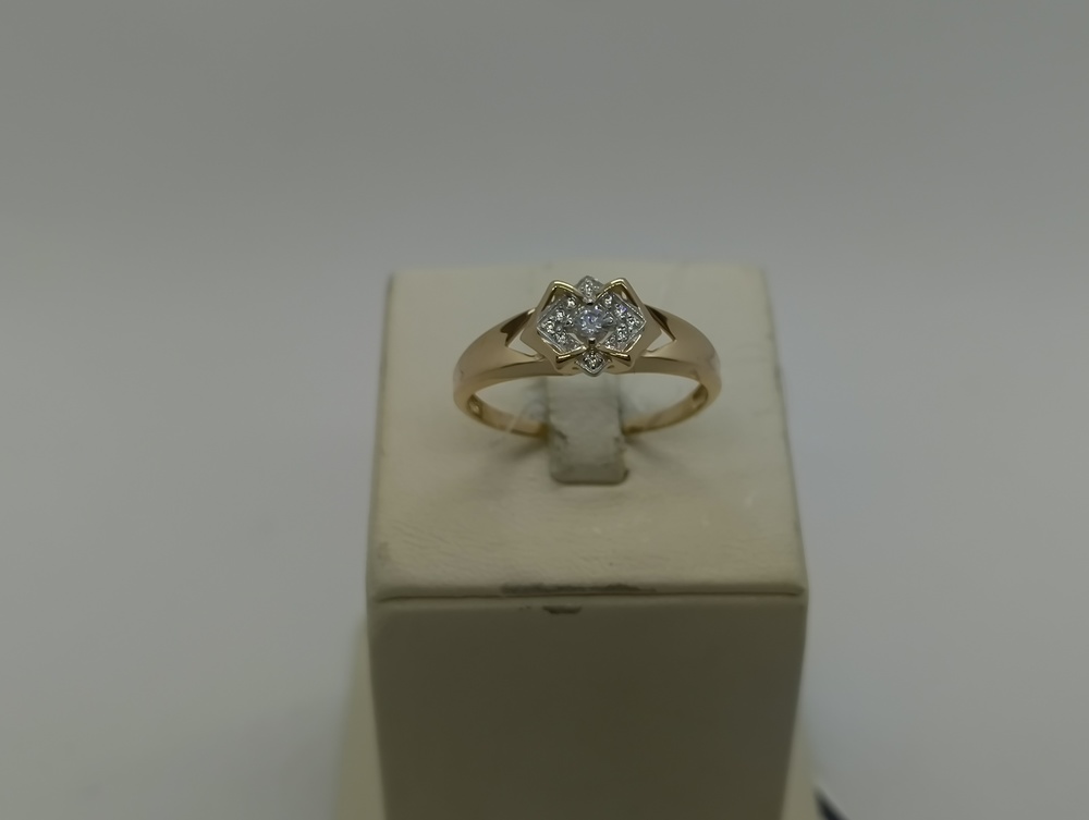 КОЛЬЦО С КАМНЯМИ (Au 585)