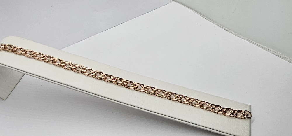 БРАСЛЕТ ПУСТОТЕЛЫЙ Ромб двойной (Au 585)