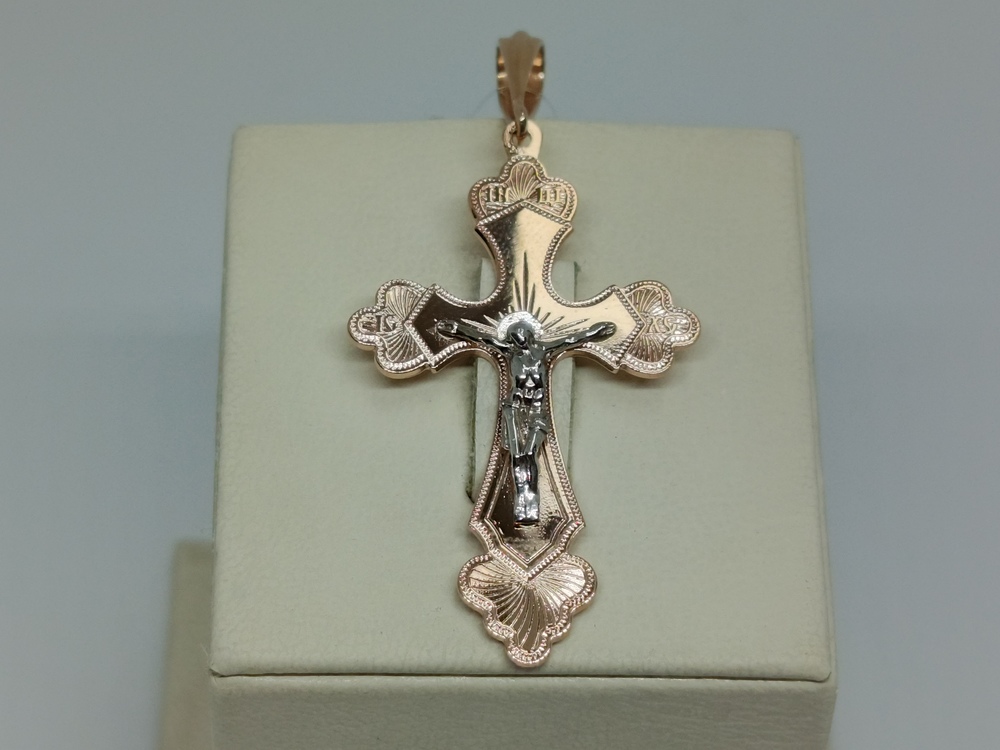 ПОДВЕСКА КРЕСТ без камня (Au 585)