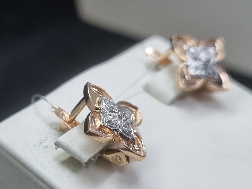 СЕРЬГИ С КАМНЯМИ (Au 585)