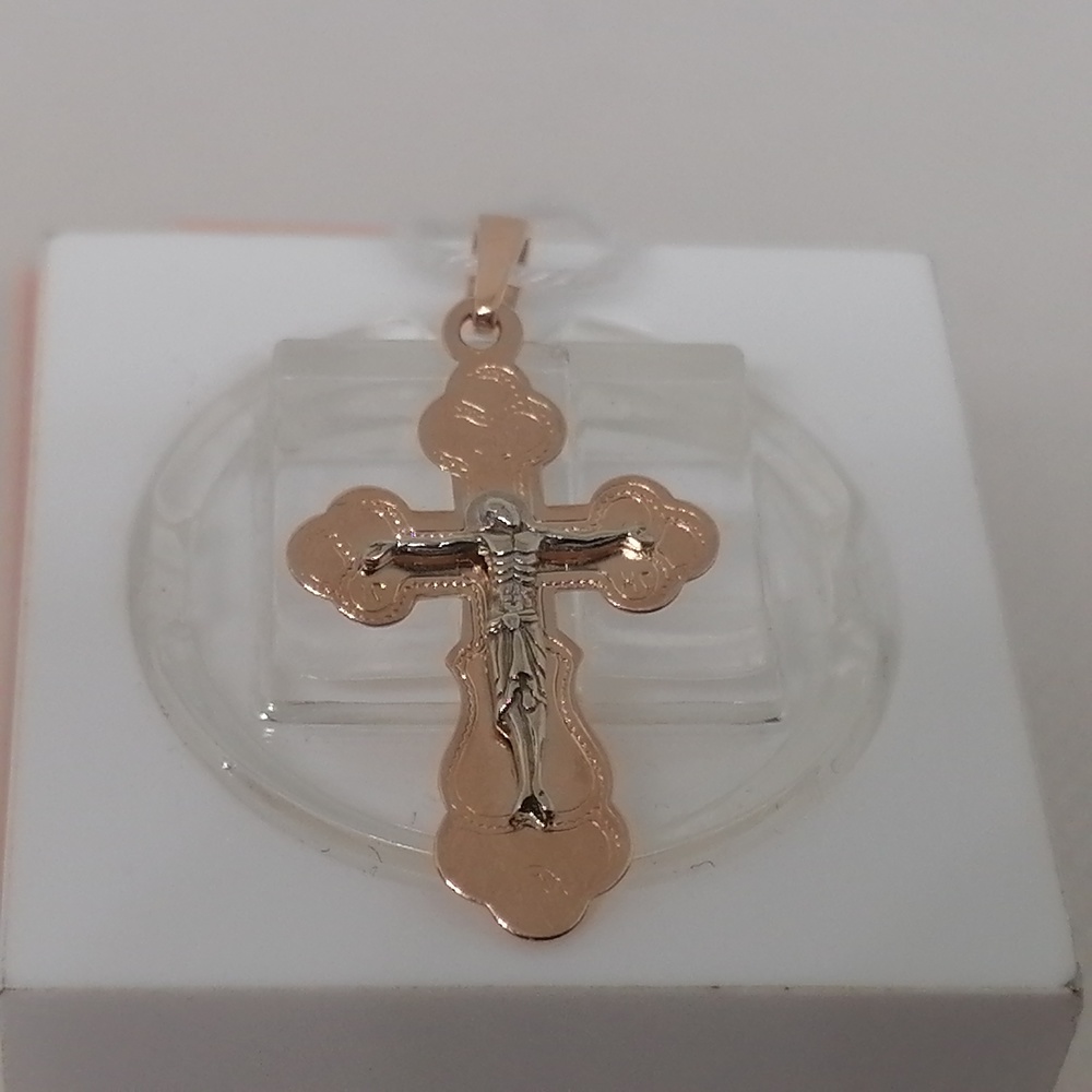 ПОДВЕСКА КРЕСТ БЕЗ КАМНЯ (Au 585)