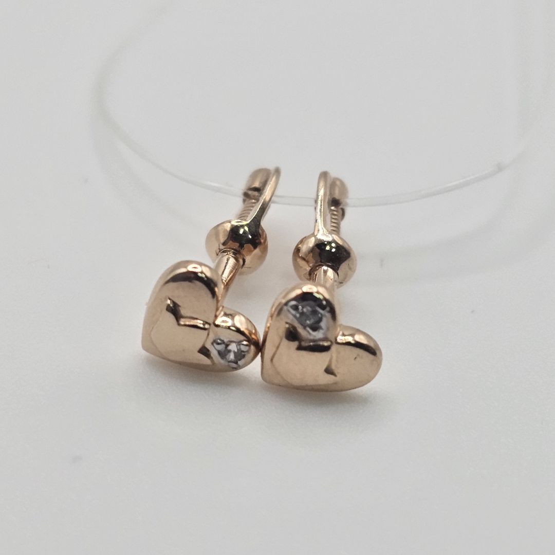 СЕРЬГИ ПУСЕТЫ с камнем (Au 585)