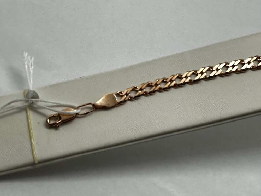 БРАСЛЕТ ПОЛНОВЕСНЫЙ Ромб двойной Au 585