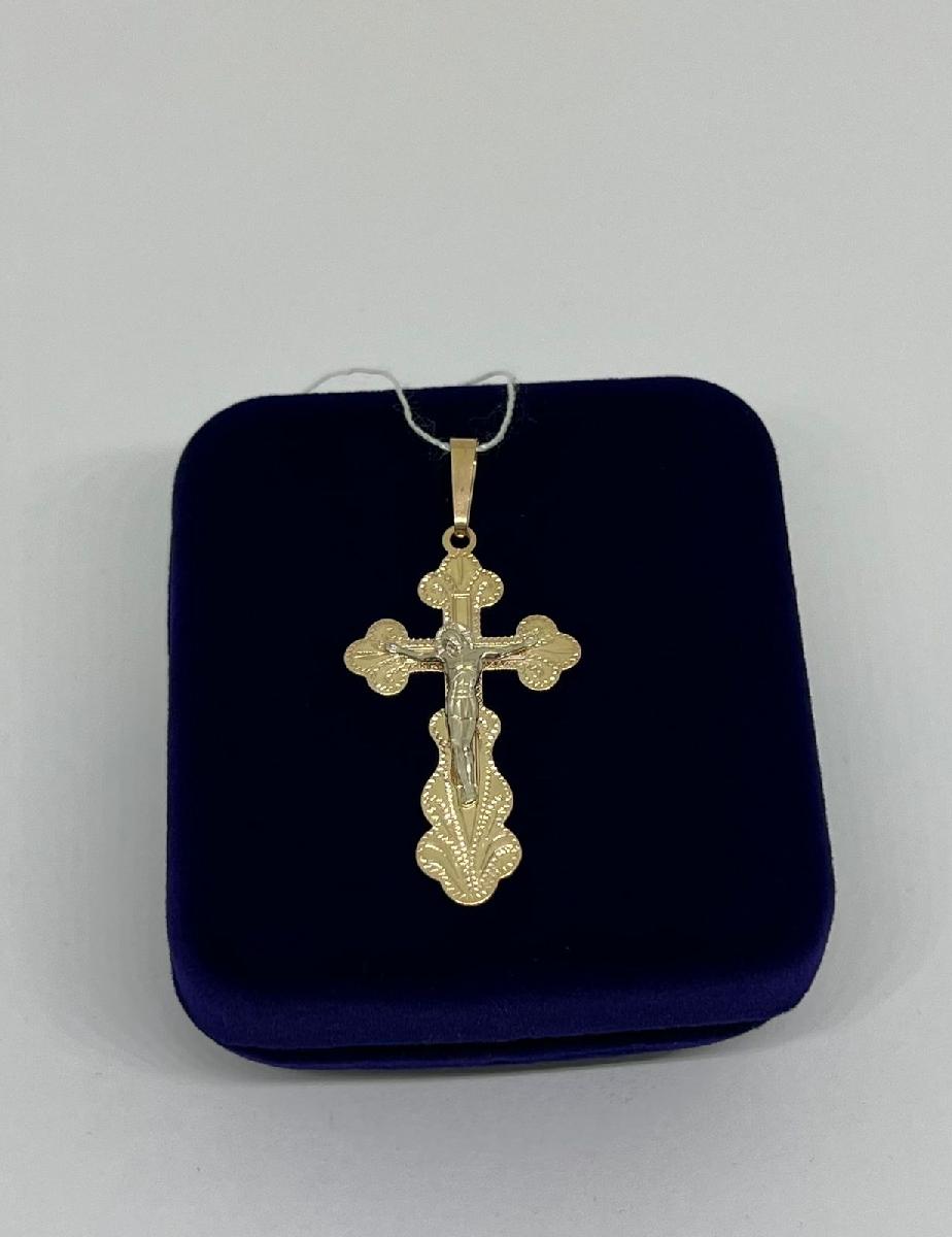 ПОДВЕСКА КРЕСТ без камня (Au 585)