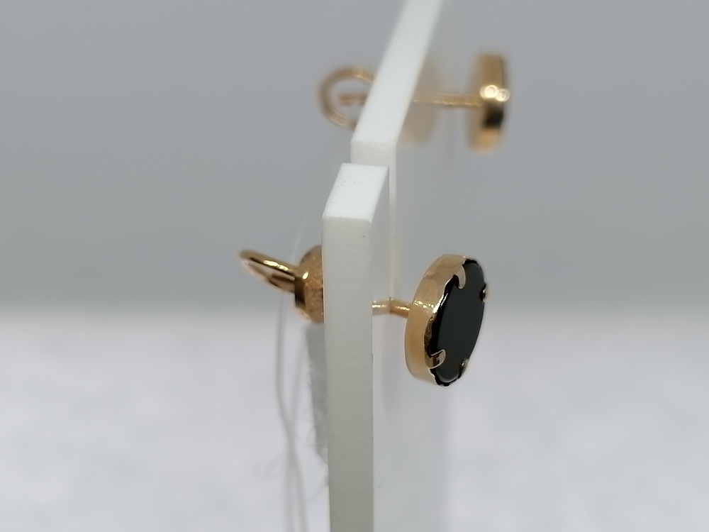 02383-8 СЕРЬГИ ПУСЕТЫ с камнем (Au 585)