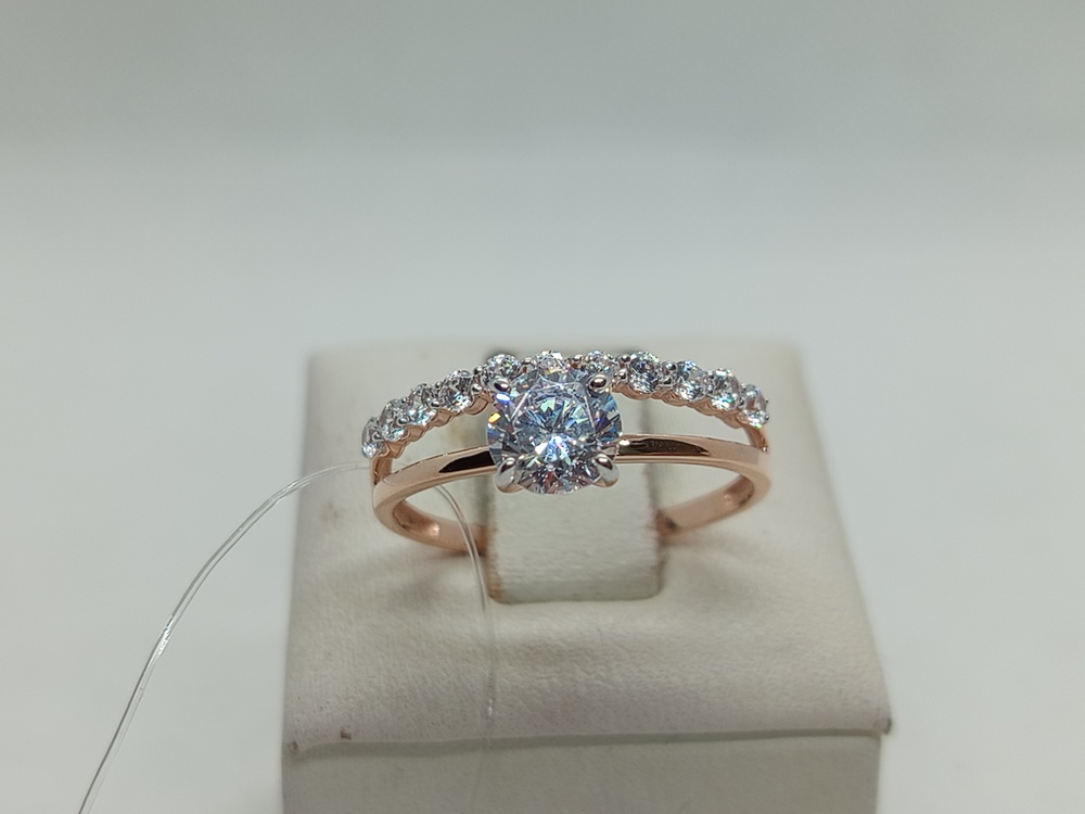 КОЛЬЦО С КАМНЯМИ (Au 585)